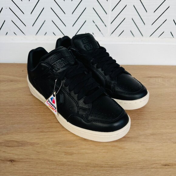 ❤️CONVERSE WEAPON MONO OX Sz 5.5 Men Shoes LEATHER Black Casual Sneakers A12485C - Picture 2 of 10